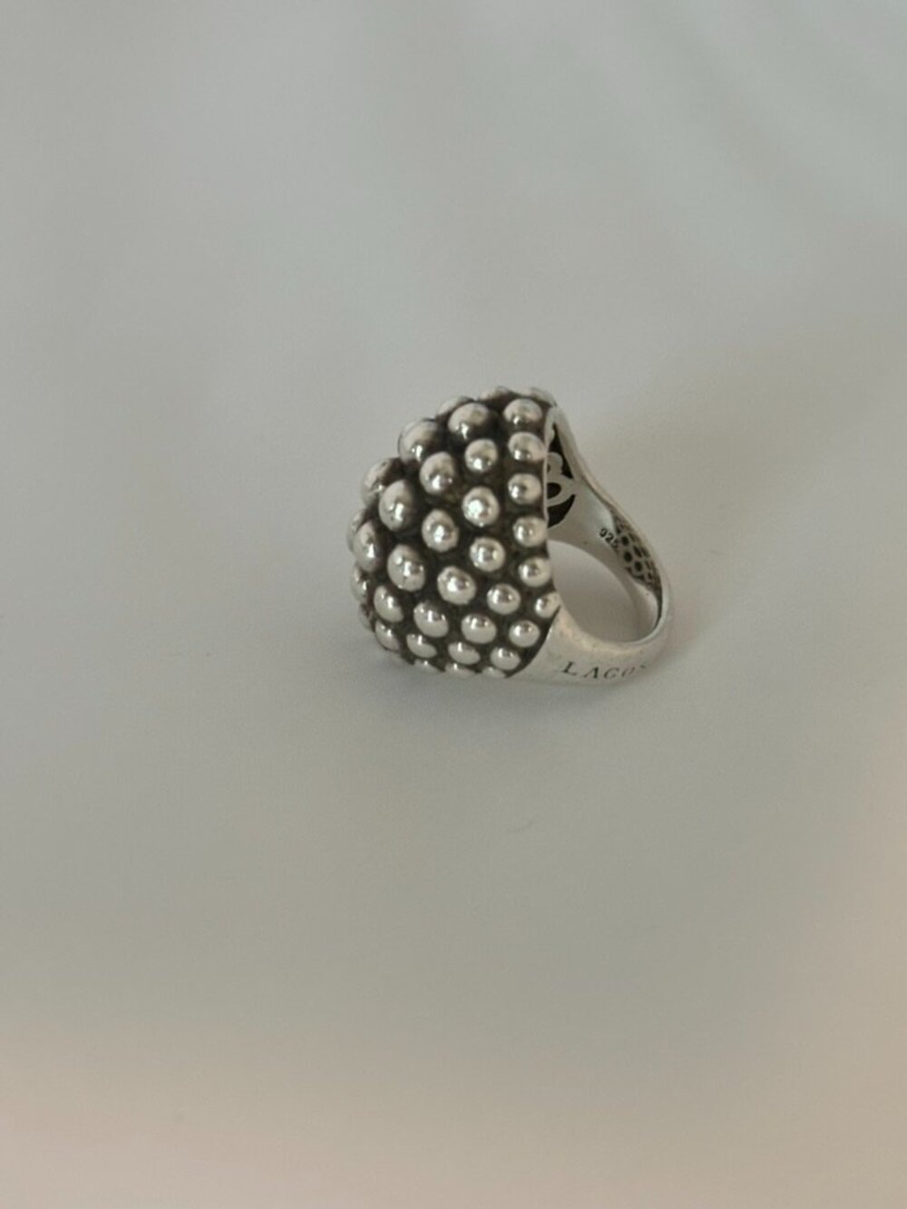LAGOS Sterling Silver Signature Caviar Statement Ring - Picture 3 of 7